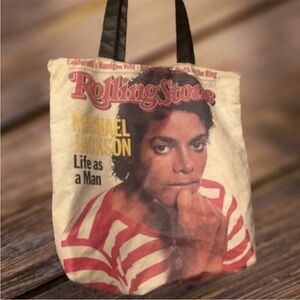 Vintage Rolling Stone Michael Jackson "Life As A Man" Cover Tote Bag Pop Rock